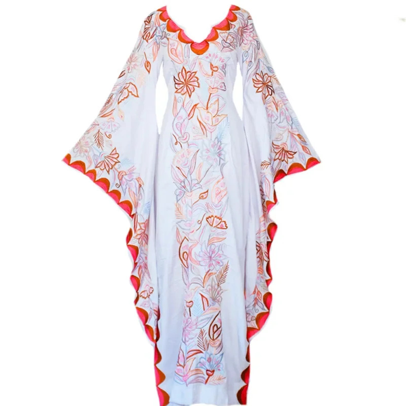 Romper Floral Print - Mittelalterliches Cosplay-Kostüm, Vintage-Stil, für Damen, Blumendruck,