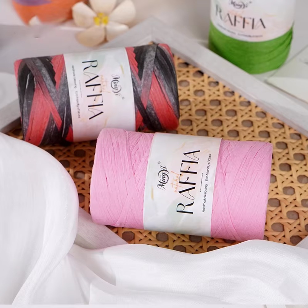 Crochet Bag Raffia - DIY Mehrfarbiges Raffia-Garn DIY Handgestricktes Lafite-Gras-Seil