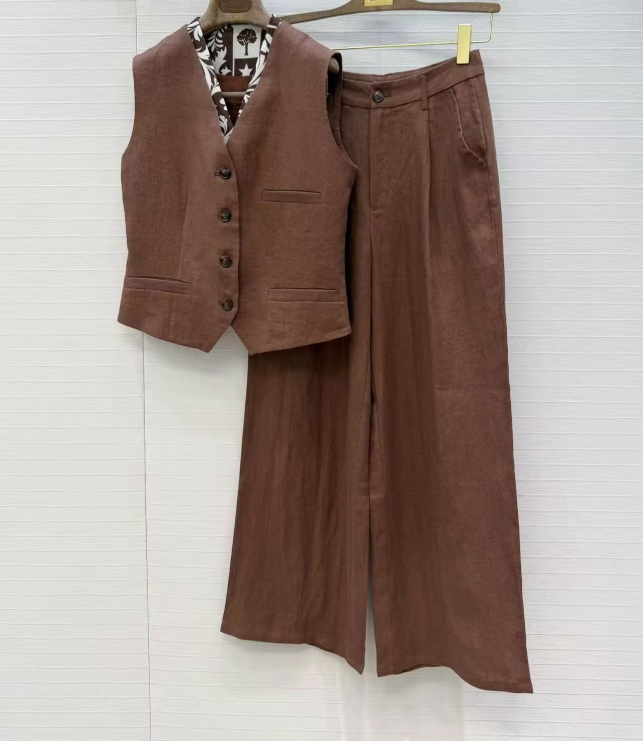 Linen Pant Wide - Opa Qians legeres zweiteiliges Leinenoutfit mit
