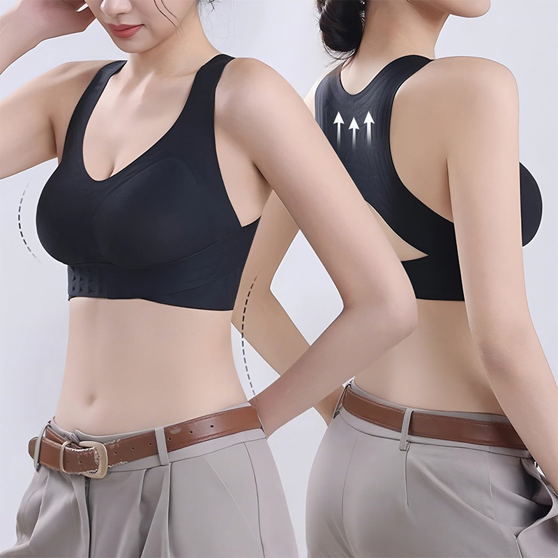 Bralette Triangle Set - Haltungskorrigierende BHs für Damen mit Vorderverschluss,