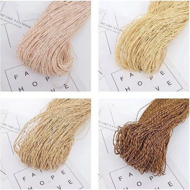 Crochet Bag Raffia - 200 g 2-lagiges Baumwoll-Bastgarn zum Handnähen,