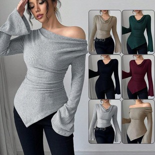 Damen-Bluse mit Langen Ärmeln, – Blouse Off Shoulder Bewertung und Preis