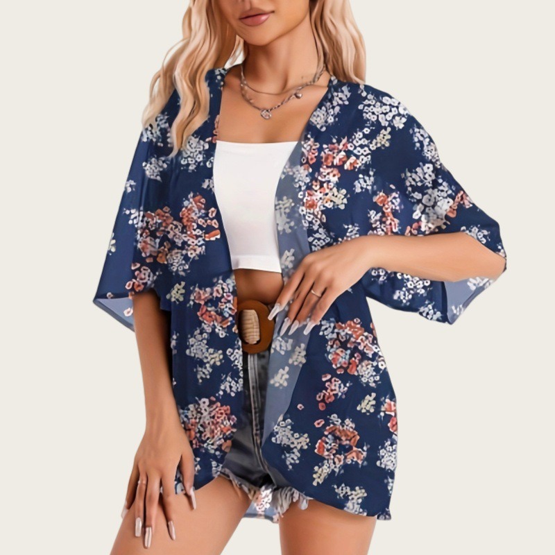 Badeanzug Frau 2025, Kimono-St – Kimono Sheer Floral Bewertung und Preis