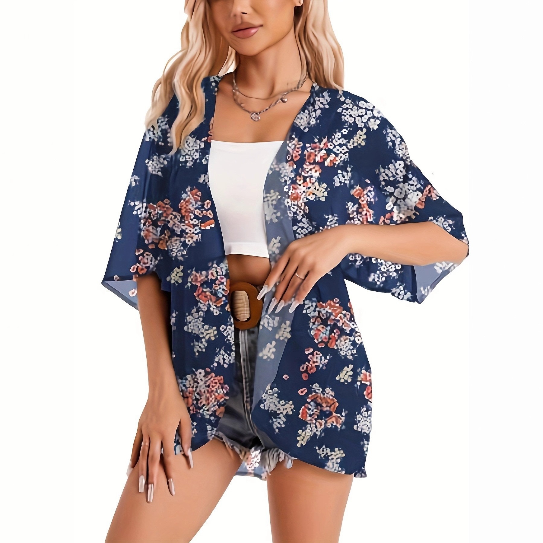 Badeanzug Frau 2025, Kimono-St – Kimono Sheer Floral Bewertung und Preis