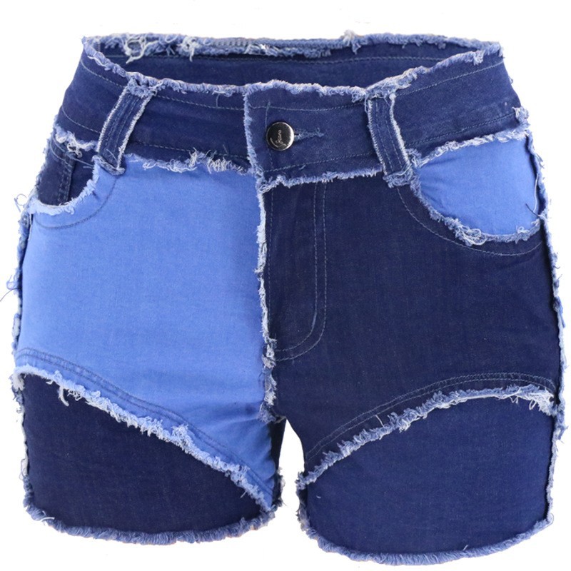 Modische Mid-Waist Slim Fit Ze – Shorts Denim Frayed Bewertung und Preis