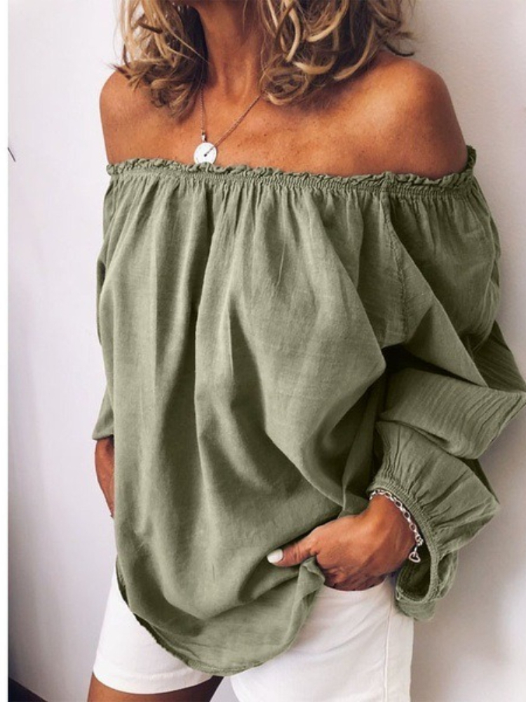 Neue schicke schulterfreie Dam – Blouse Off Shoulder Bewertung und Preis