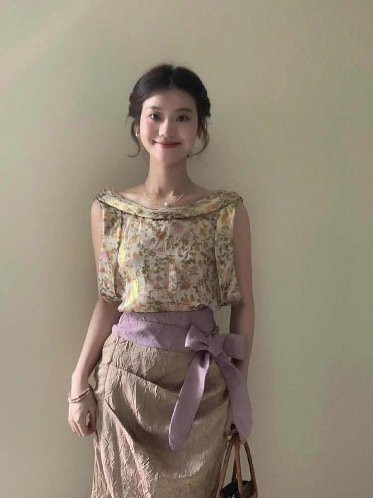 XZY Vintage Blumenmuster Ärmel – Midi Skirt Floral Bewertung und Preis
