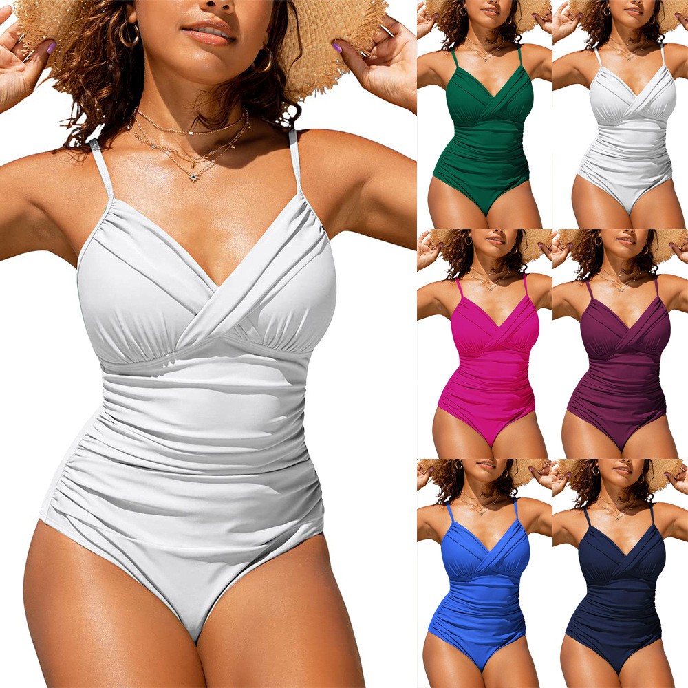 Damen-Bikini-Tankini-Badeanzug – Swimsuit Bikini Ruched Bewertung und Preis