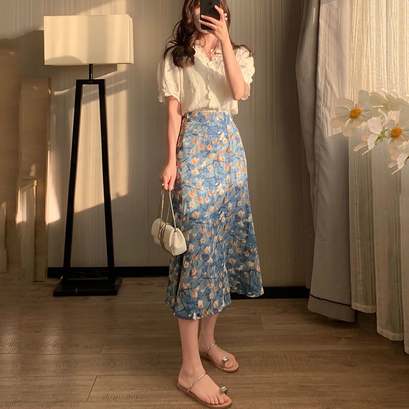 Damen Sommer Zweiteiler Set Sp – Midi Skirt Floral Bewertung und Preis