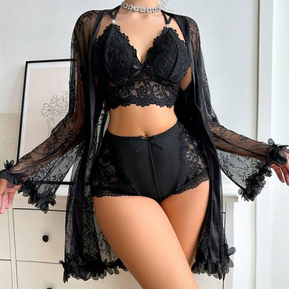 Sexy Nachtwäsche-Set mit flora – Kimono Sheer Floral Bewertung und Preis