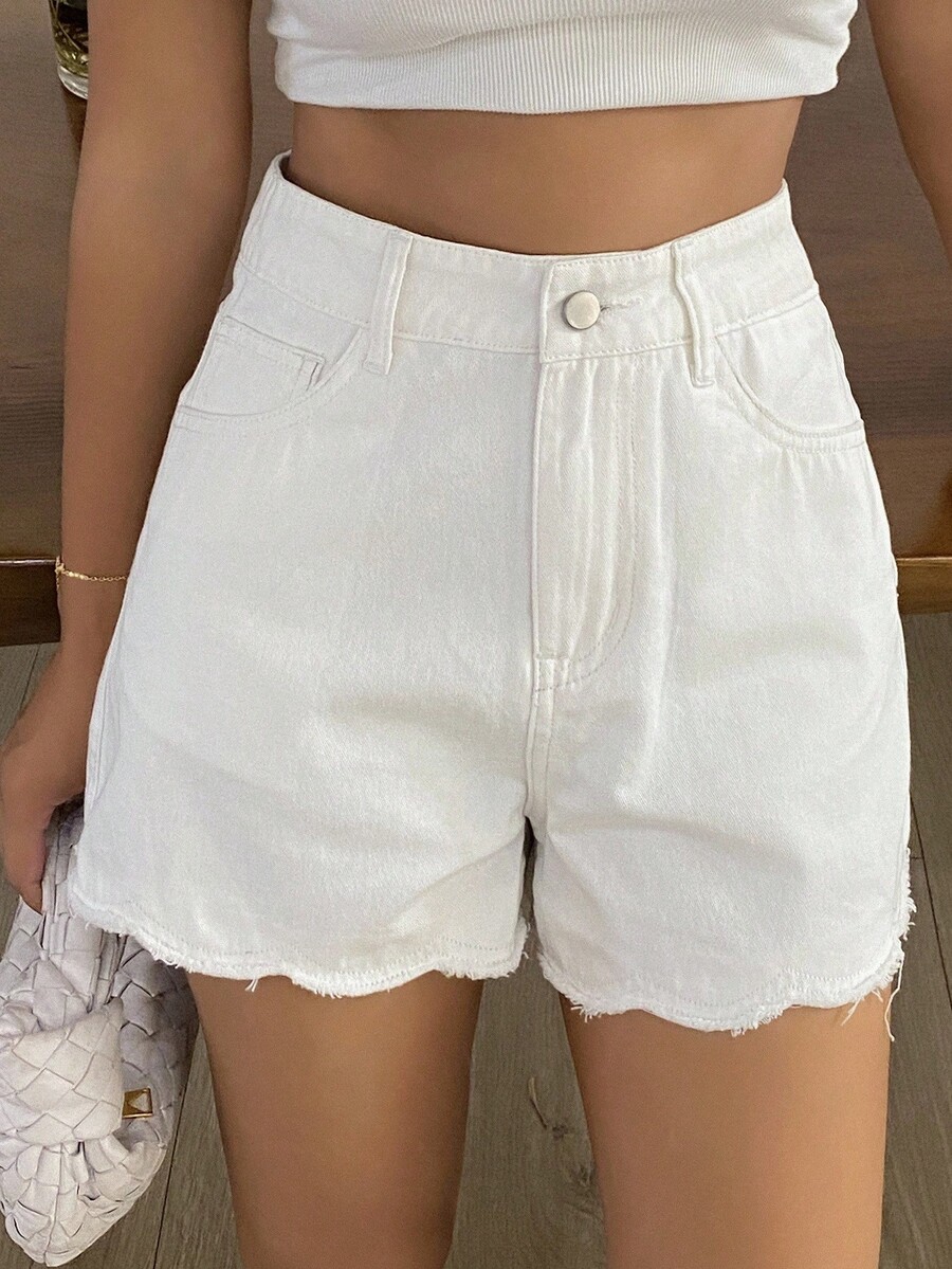 Damen Loose Casual Denim Short – Shorts Denim Frayed Bewertung und Preis