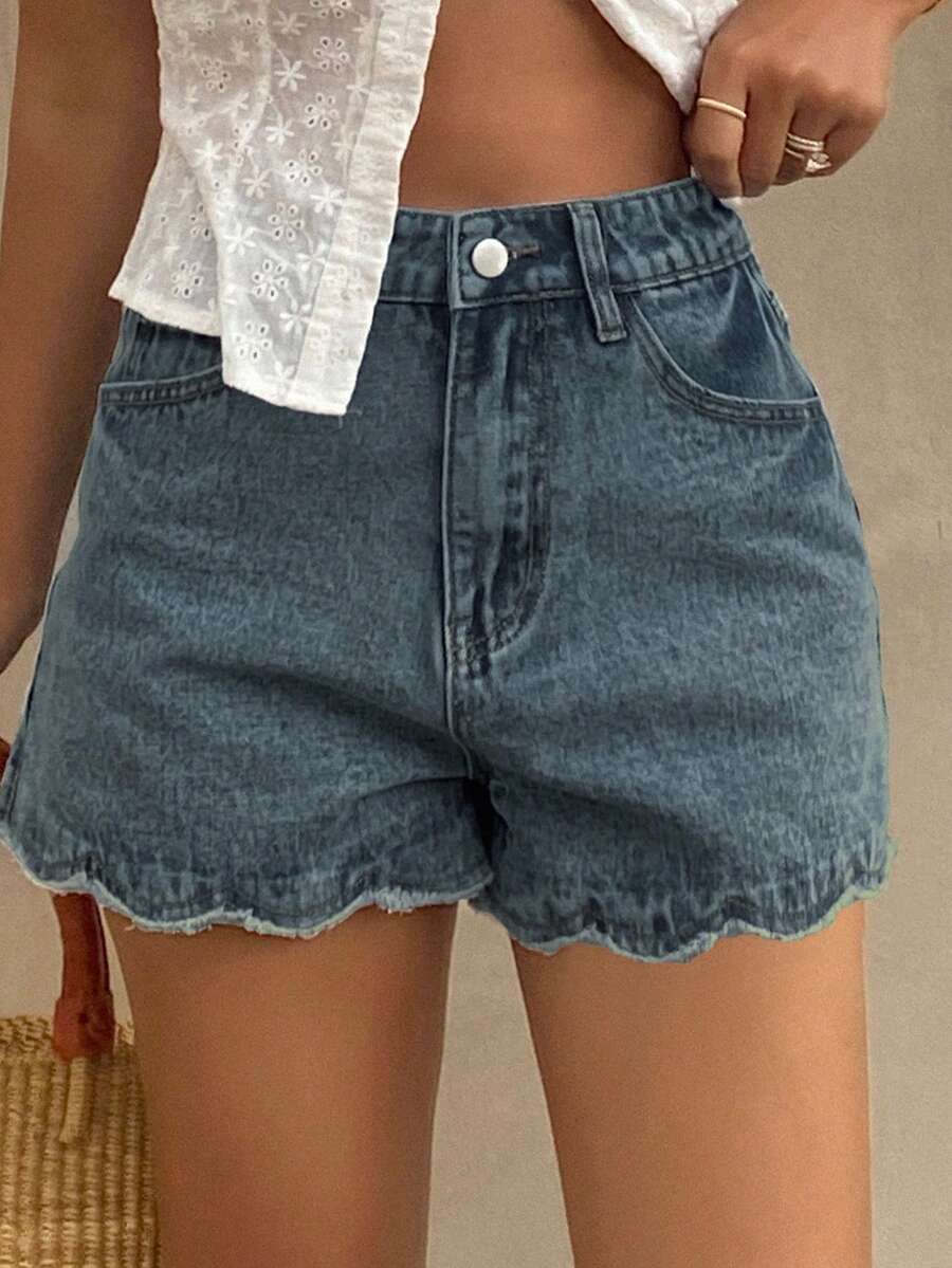 Damen Loose Casual Denim Short – Shorts Denim Frayed Bewertung und Preis