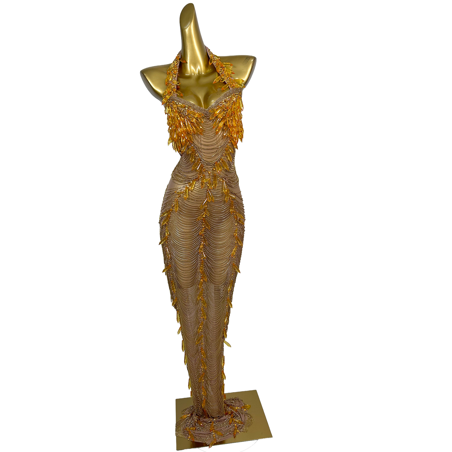 Ailisi Damen Luxus Gold Krista – Maxi Dress Halter Bewertung und Preis