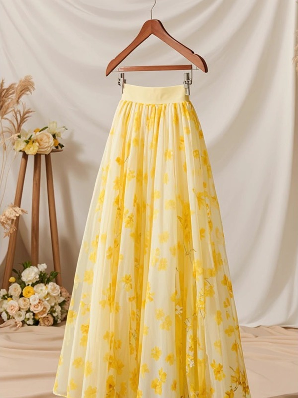 Sommer 2026 Hochgeschnittener  – Midi Skirt Floral Bewertung und Preis