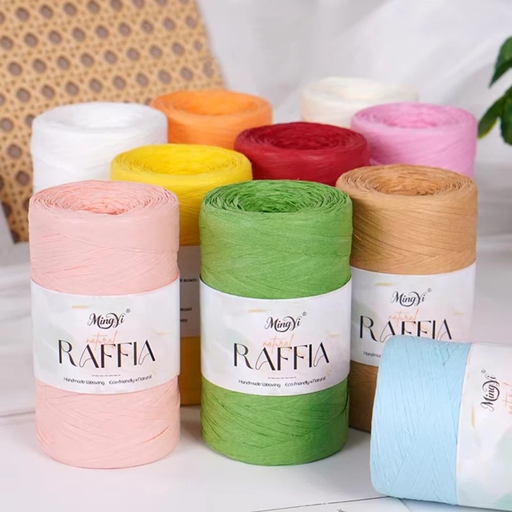 DIY Mehrfarbiges Raffia-Garn D – Crochet Bag Raffia Bewertung und Preis