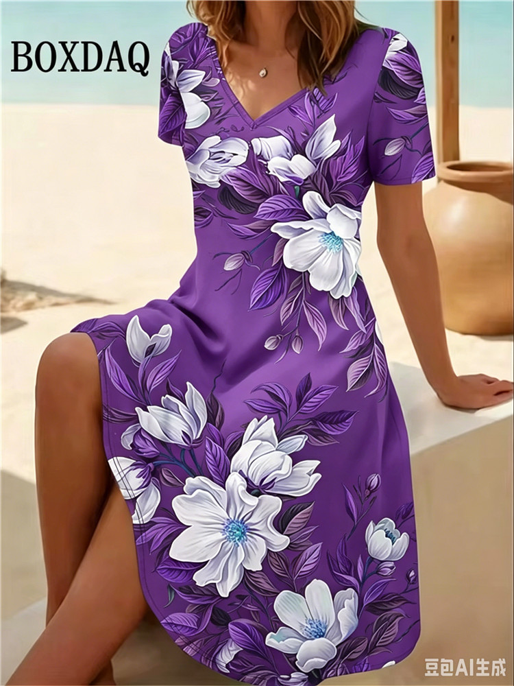 6XL Übergröße Damenkleider Som – Romper Floral Print Bewertung und Preis