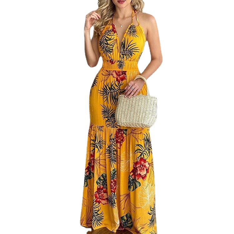 Florales Maxikleid, langes, rü – Maxi Dress Halter Bewertung und Preis