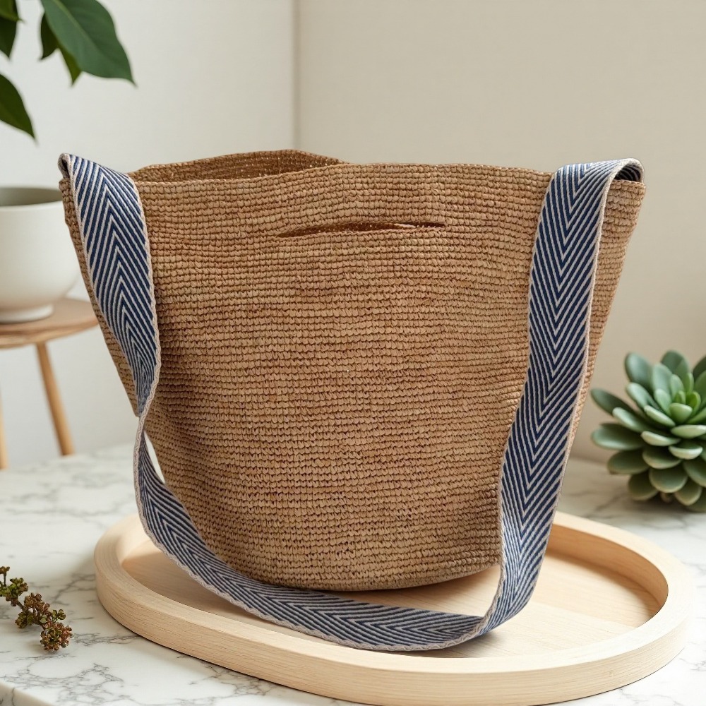 Neue Raffia Regenbogen Bucket  – Crochet Bag Raffia Bewertung und Preis