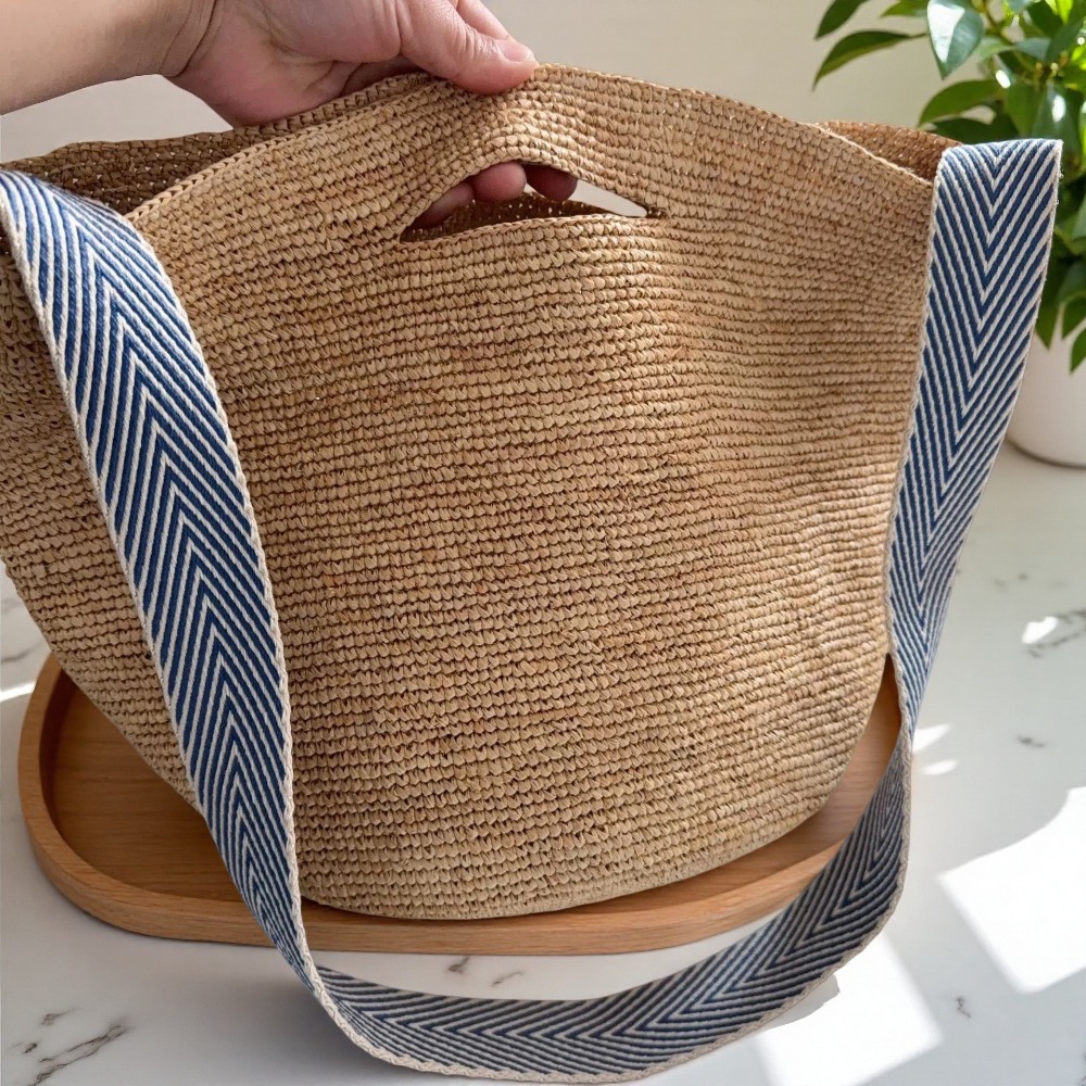 Neue Raffia Regenbogen Bucket  – Crochet Bag Raffia Bewertung und Preis