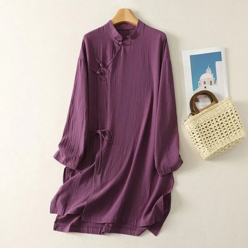 Damen-Tunika-Kleid im chinesis – Linen Dress Wrap Bewertung und Preis