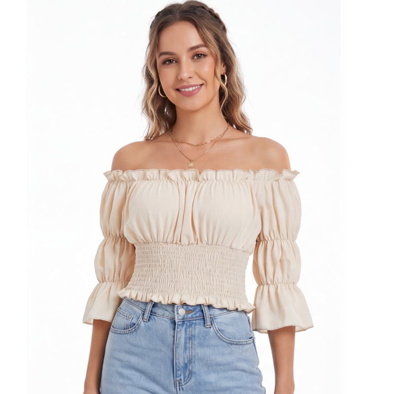 Renaissance-Bluse Damen-Oberte – Blouse Off Shoulder Bewertung und Preis