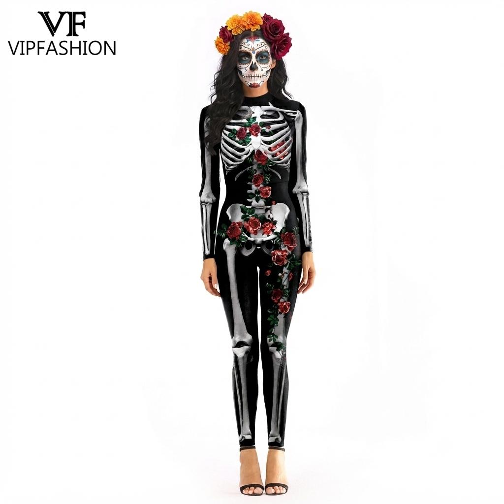 VIP FASHION Damen Halloween Ta – Romper Floral Print Bewertung und Preis