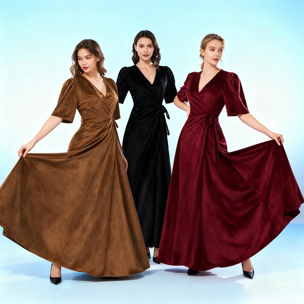 Damen Langes V-Ausschnitt Wick – Linen Dress Wrap Bewertung und Preis