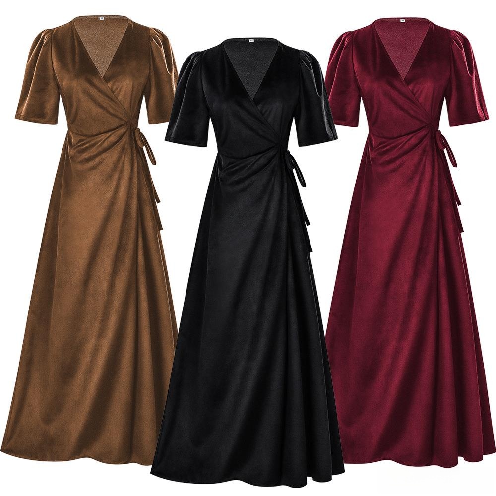 Damen Langes V-Ausschnitt Wick – Linen Dress Wrap Bewertung und Preis