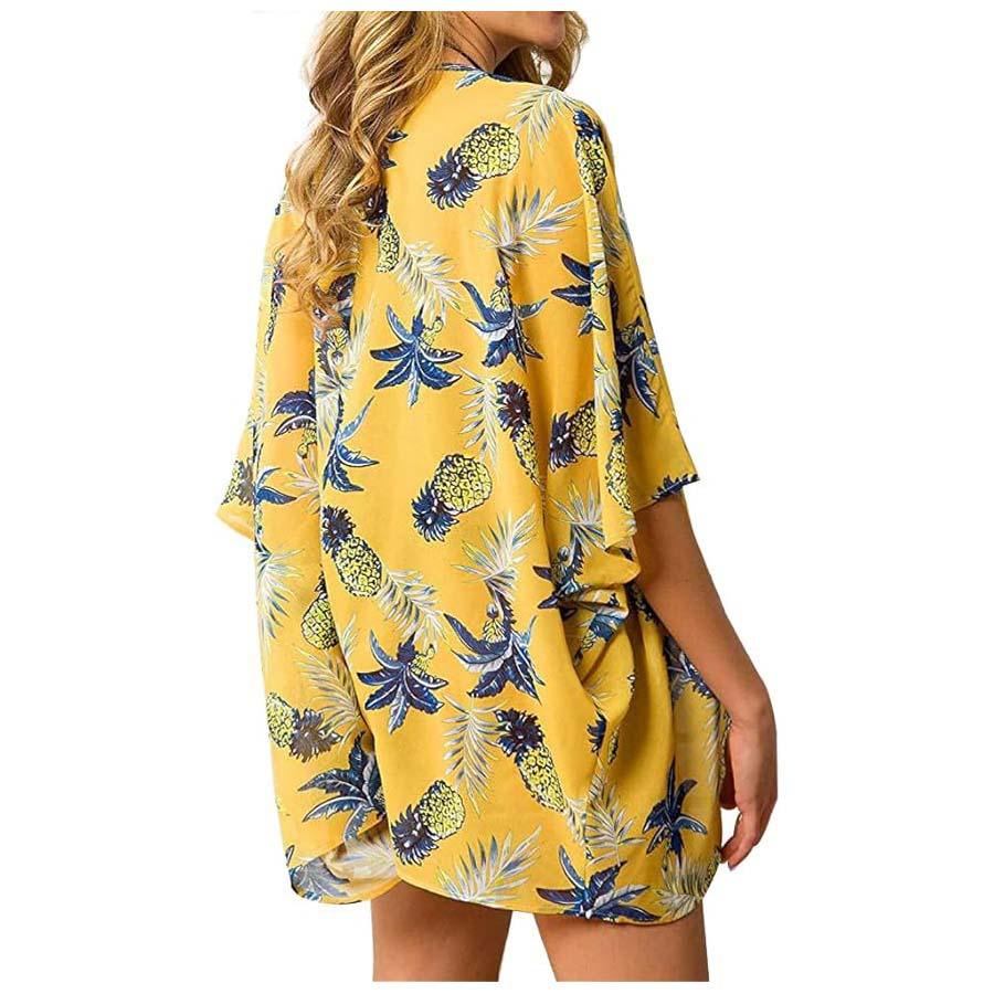 Damen-Kimono-Cardigan aus lock – Kimono Sheer Floral Bewertung und Preis