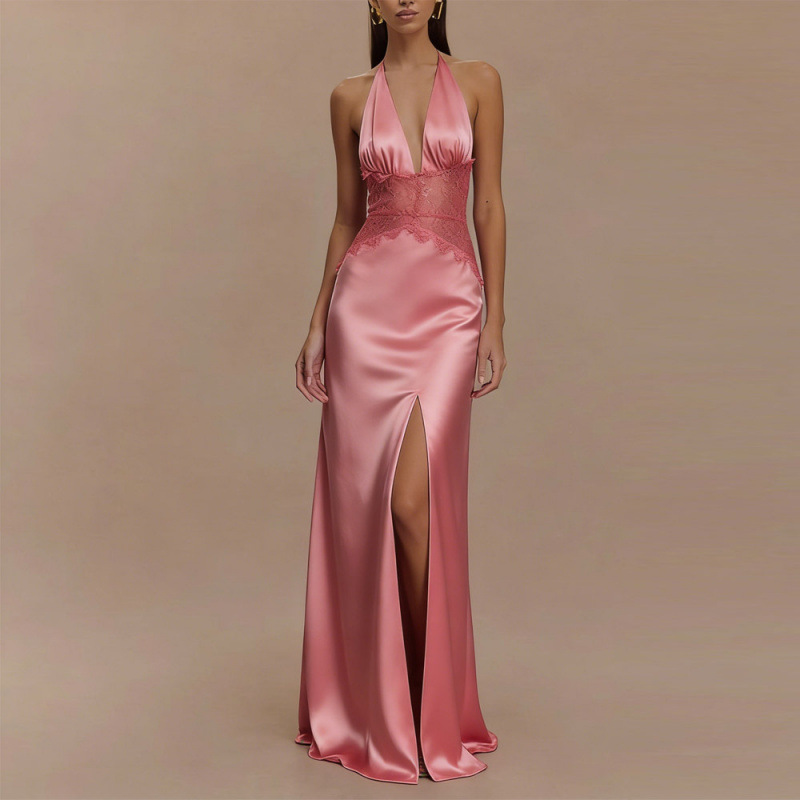 Sexy rückenfreies Neckholder-M – Maxi Dress Halter Bewertung und Preis