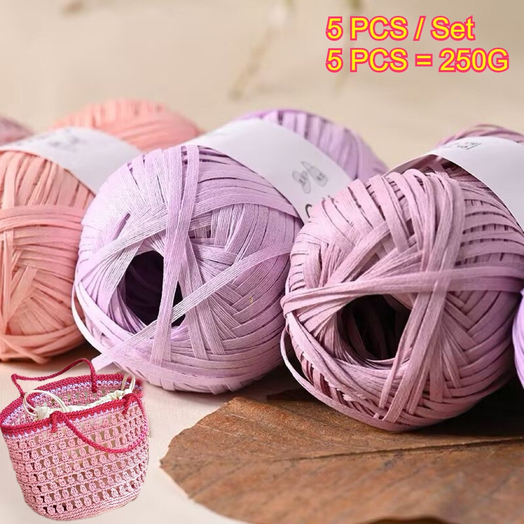 5 Stück 250g Raffia-Papierseil – Crochet Bag Raffia Bewertung und Preis