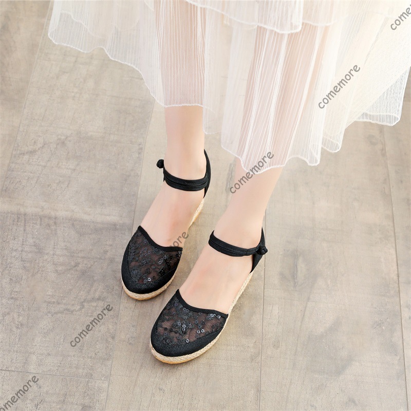 Damen-Sandalen mit Spitze und  – Wedge Espadrille Women Bewertung und Preis