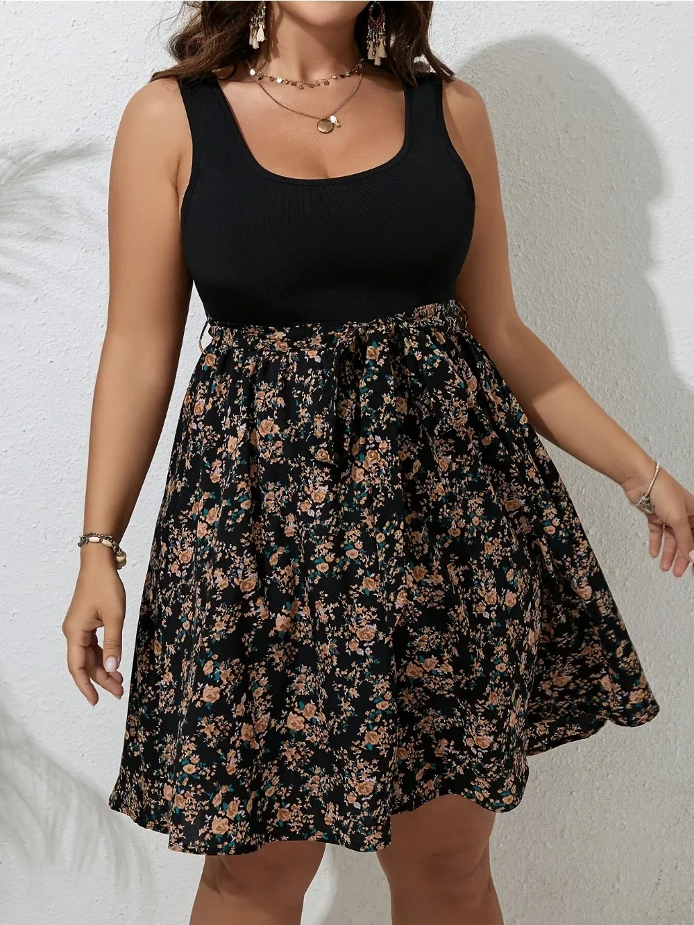Plus-Size-Kleid, Sommer-Strick – Romper Floral Print Bewertung und Preis